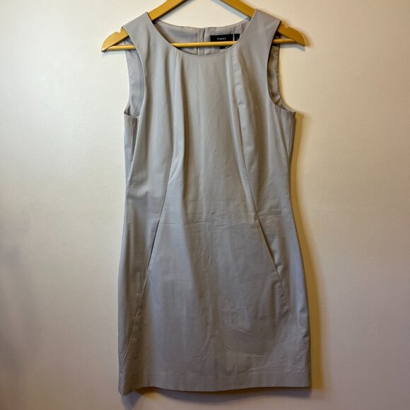 Theory Light Grey Sleeveless Dress with Pockets - Picture 7 of 7